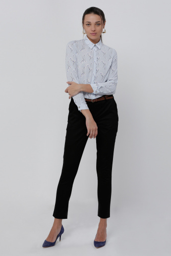 Elle Full Length Trousers with Pocket Detail