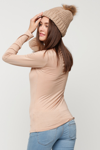 Turtle Neck T-Shirt with Long Sleeves